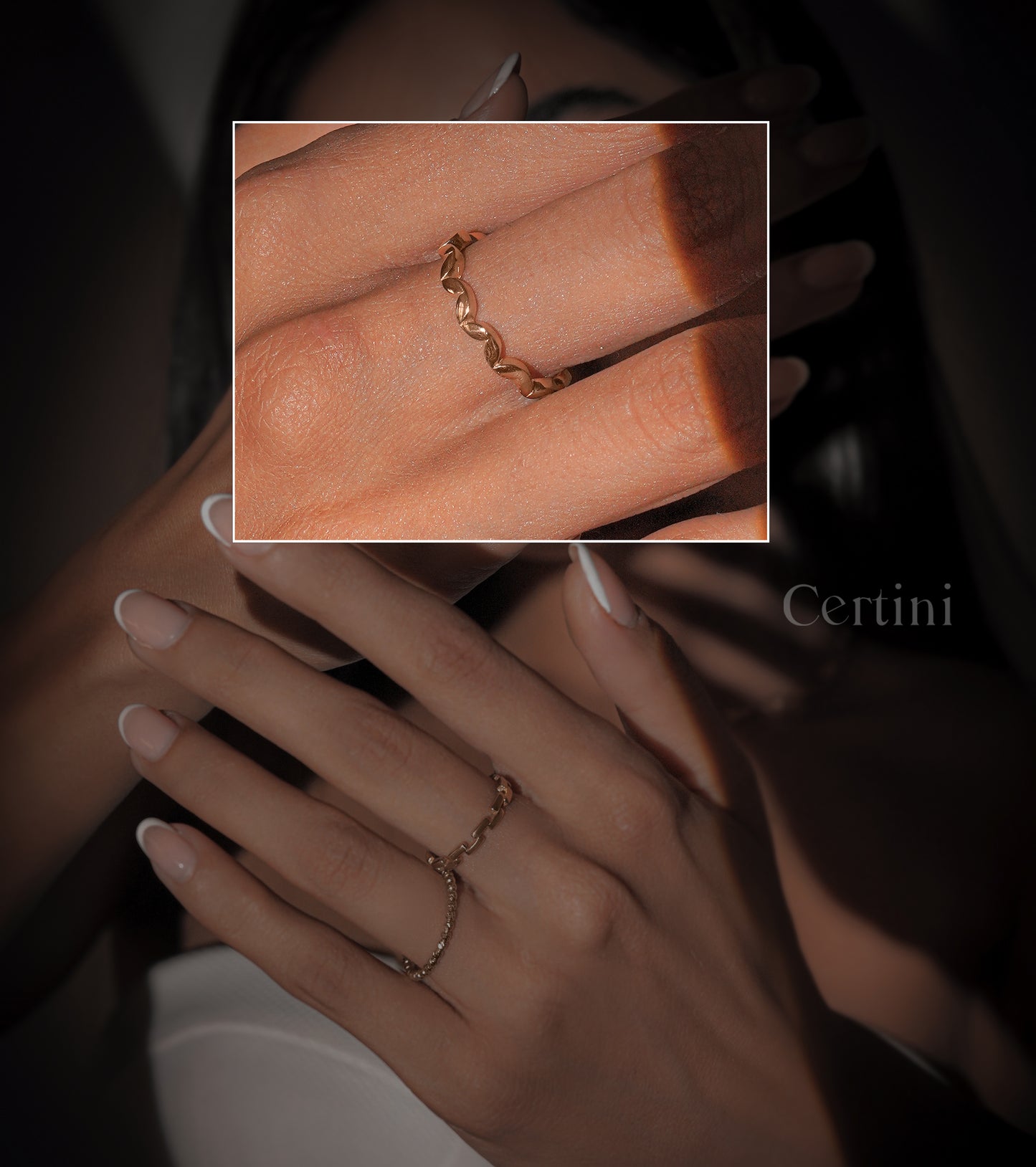18k  Golden Harmony: 4 Delicate Gold Rings