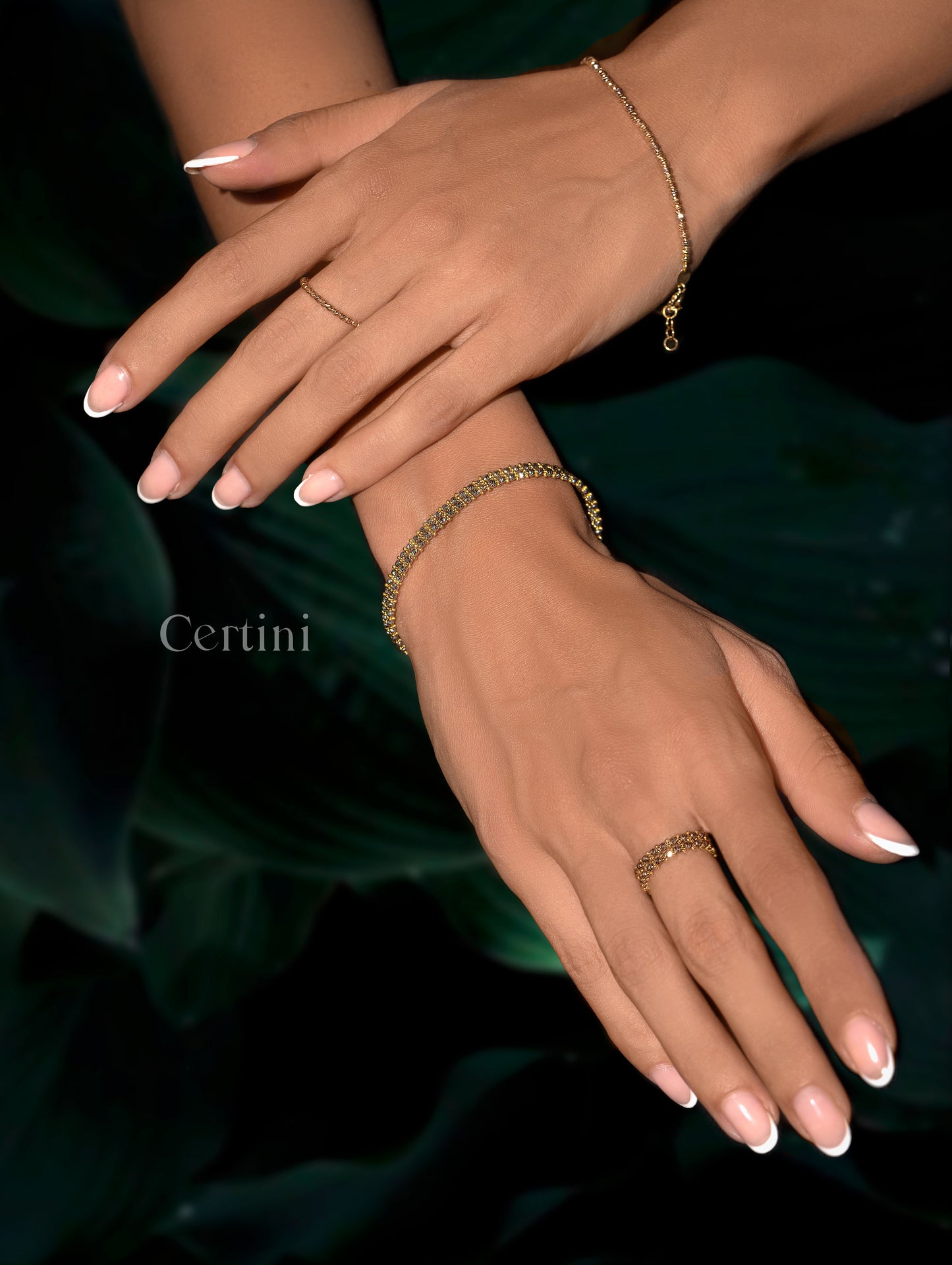18k  Albernardo Ring and Bracelet Set