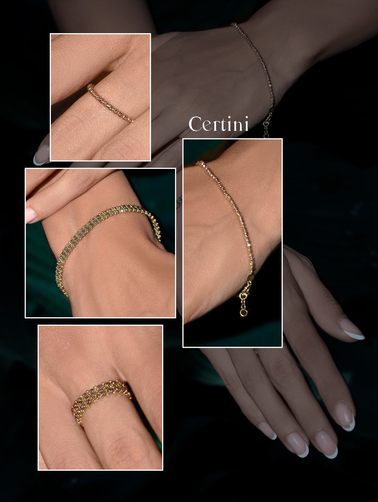 18k  Albernardo Ring and Bracelet Set