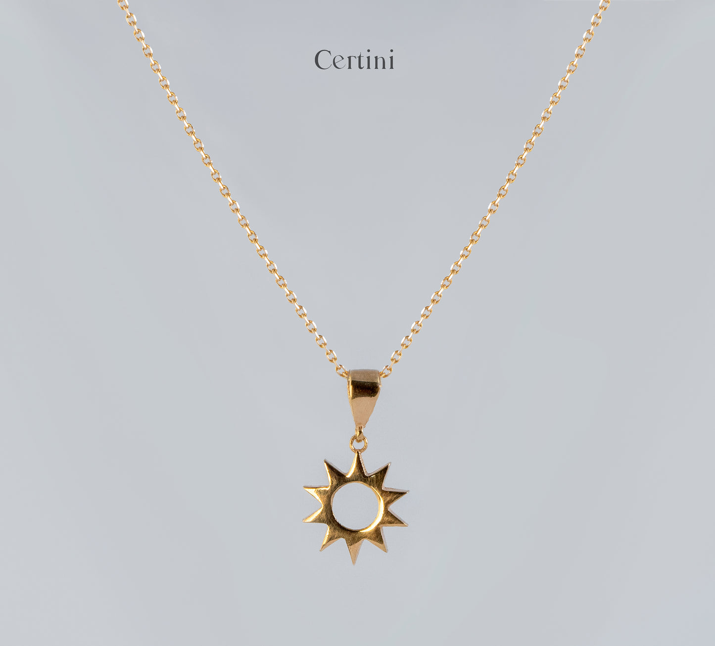 18k  Sun Pendant