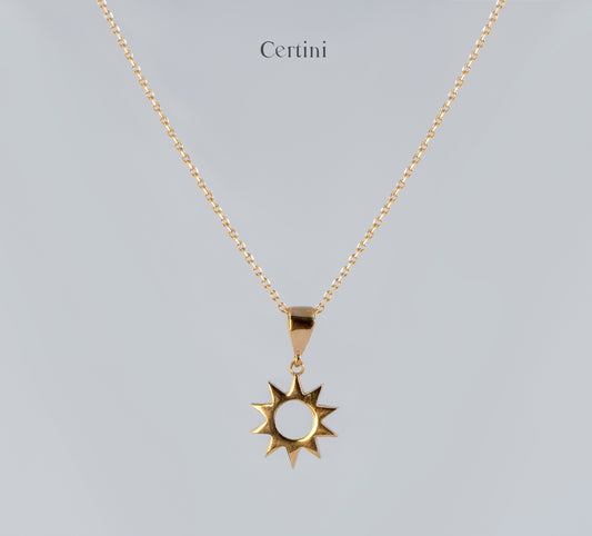 18k  Sun Pendant