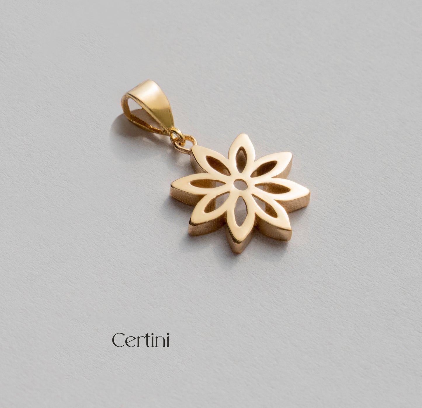 18k  Lotus Pendant