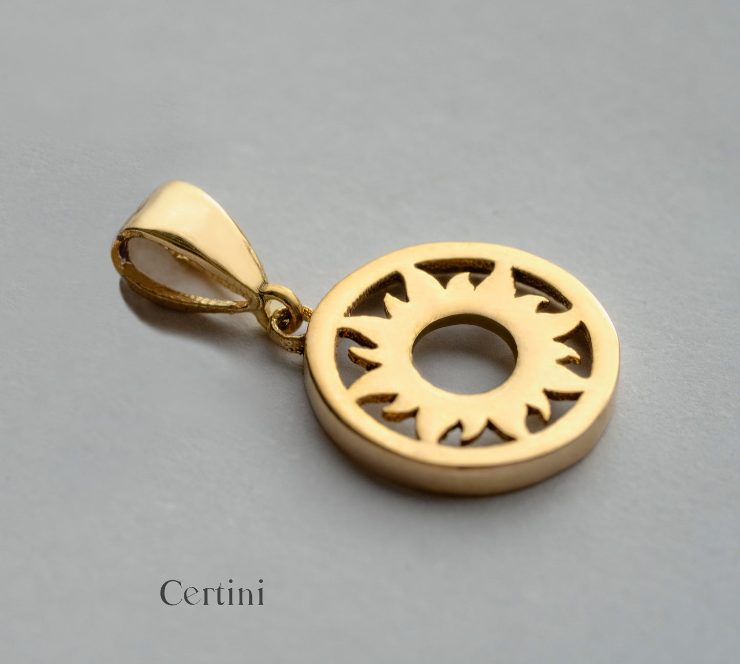 18k  Tondo Sun Pendant