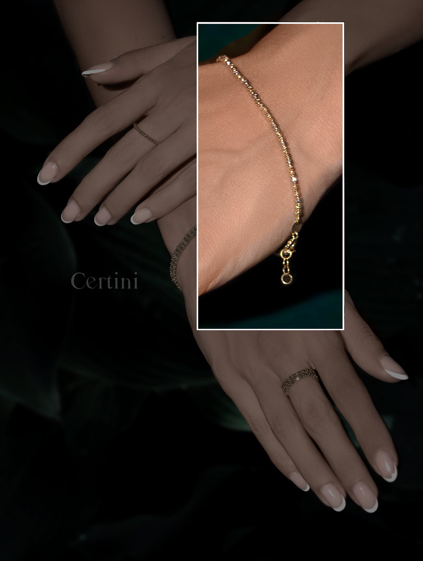 18k  Albernardo Ring and Bracelet Set