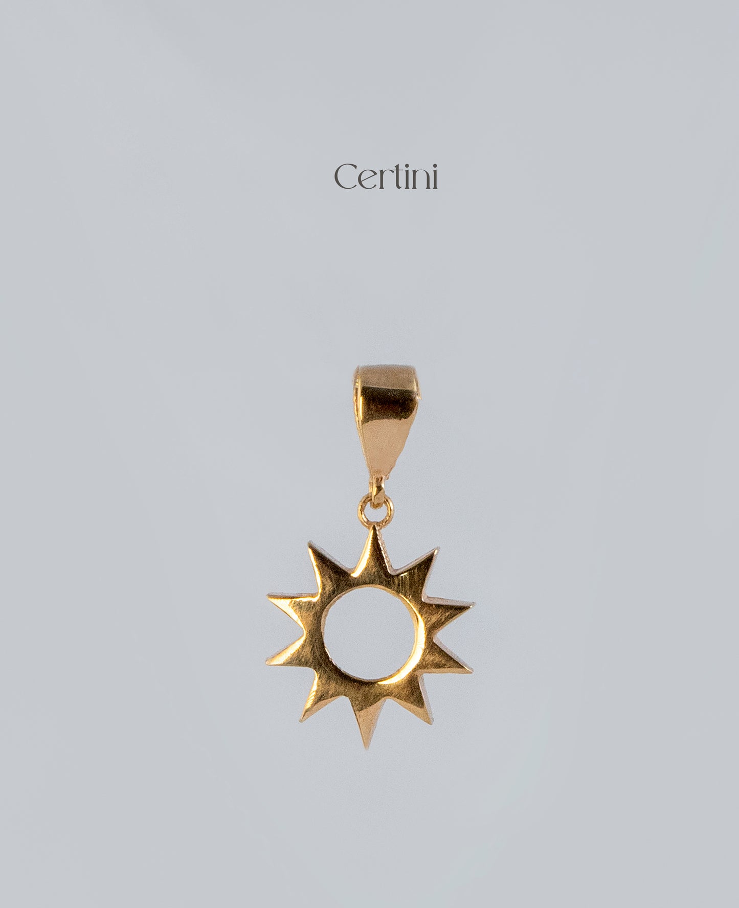18k  Sun Pendant
