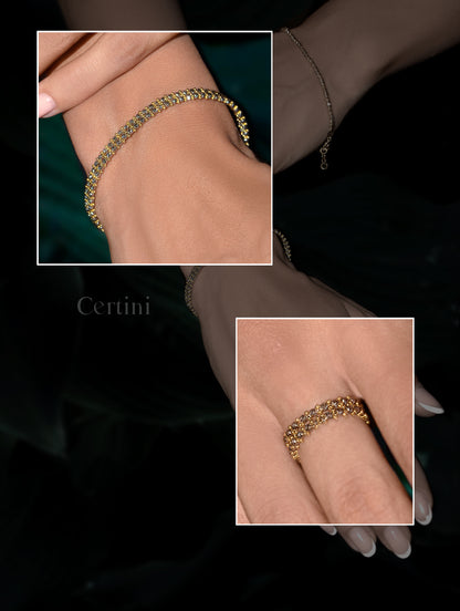 18k  Albernardo Ring and Bracelet Set